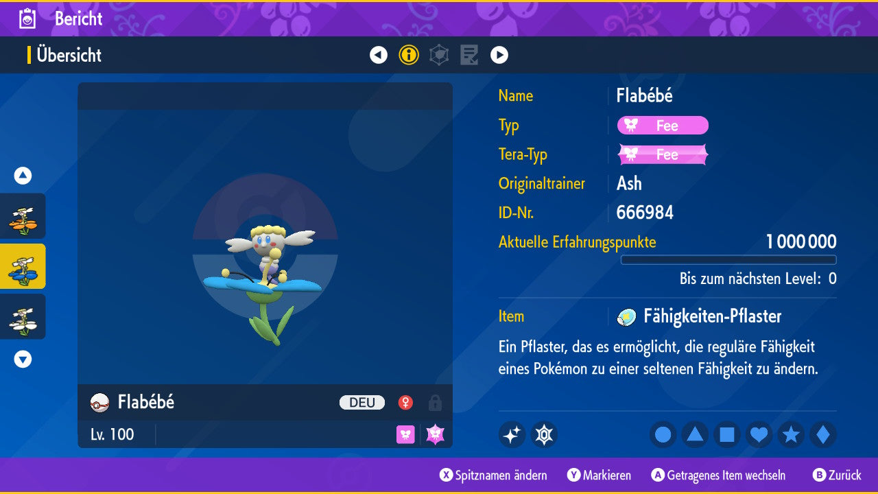 #669 Flabébé Blaublütler