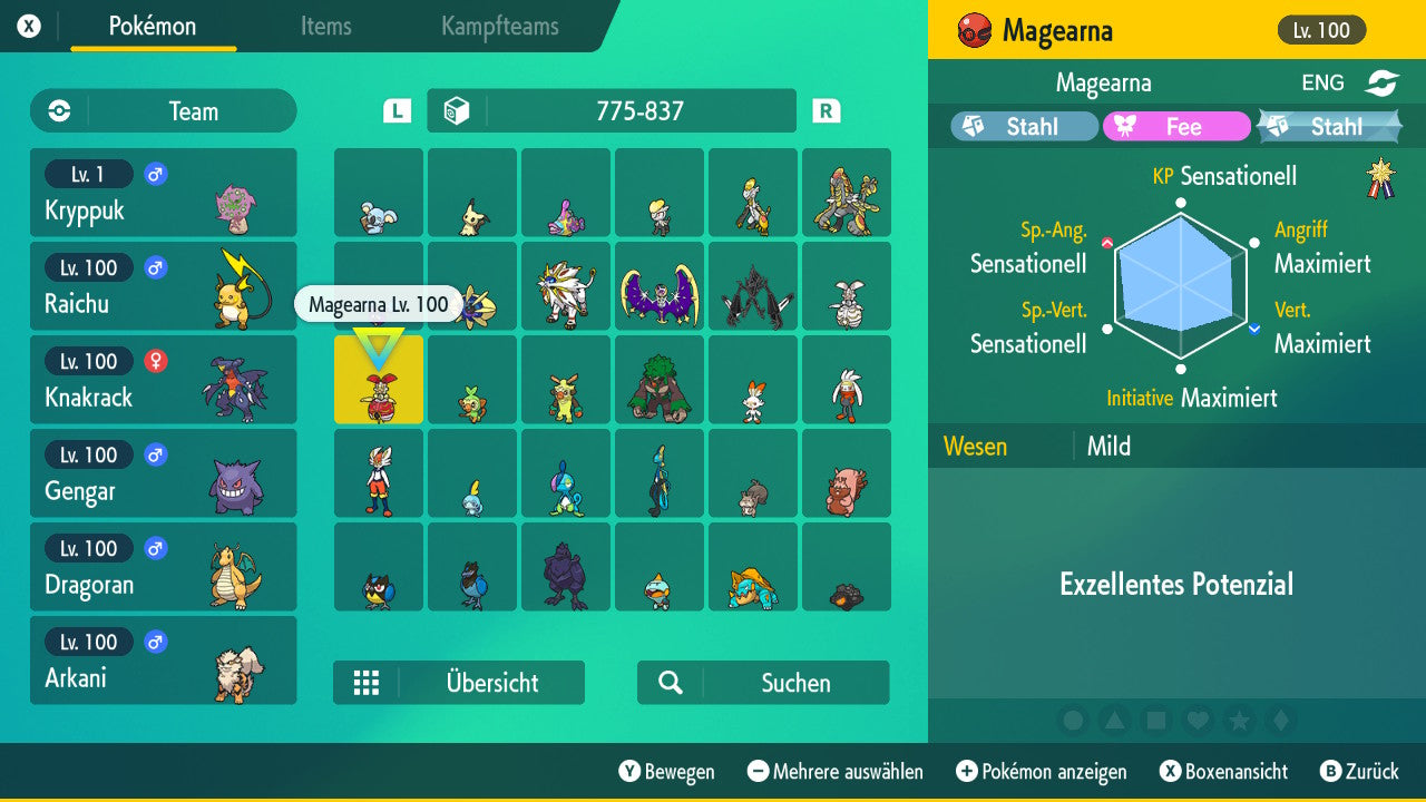 #801 Magearna Originalfarbe