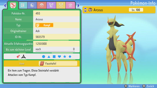 #493 Arceus Kampf BDSP
