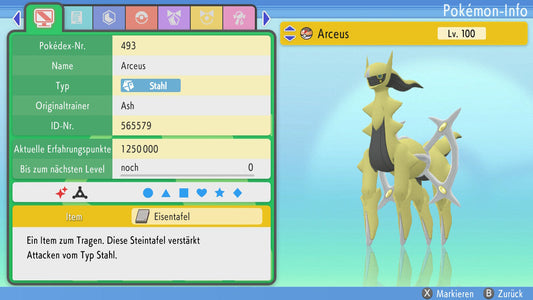 #493 Arceus Stahl BDSP