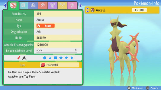 #493 Arceus Feuer BDSP