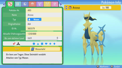 #493 Arceus Wasser BDSP