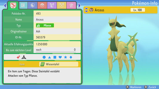 #493 Arceus Pflanze BDSP