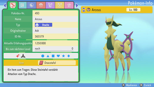 #493 Arceus Drache BDSP