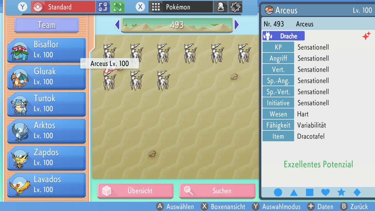 #493 Arceus Drache BDSP
