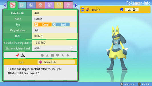 #448 Lucario PVP BDSP