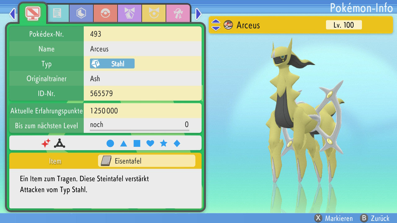 #493 Arceus Stahl PVP BDSP