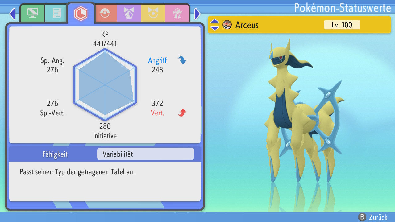 #493 Arceus Wasser PVP BDSP