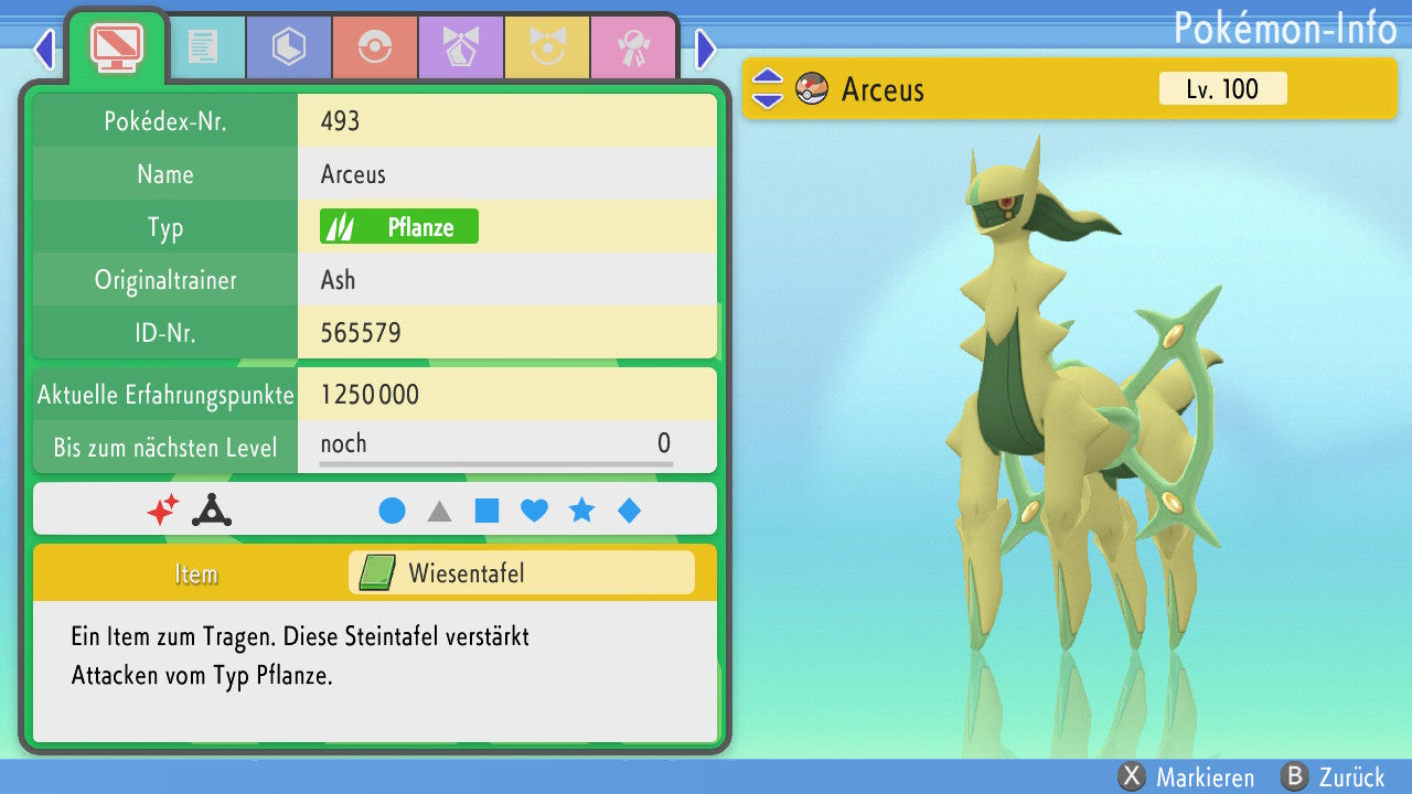 #493 Arceus Pflanze PVP BDSP