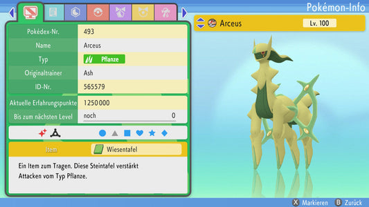 #493 Arceus Pflanze PVP BDSP