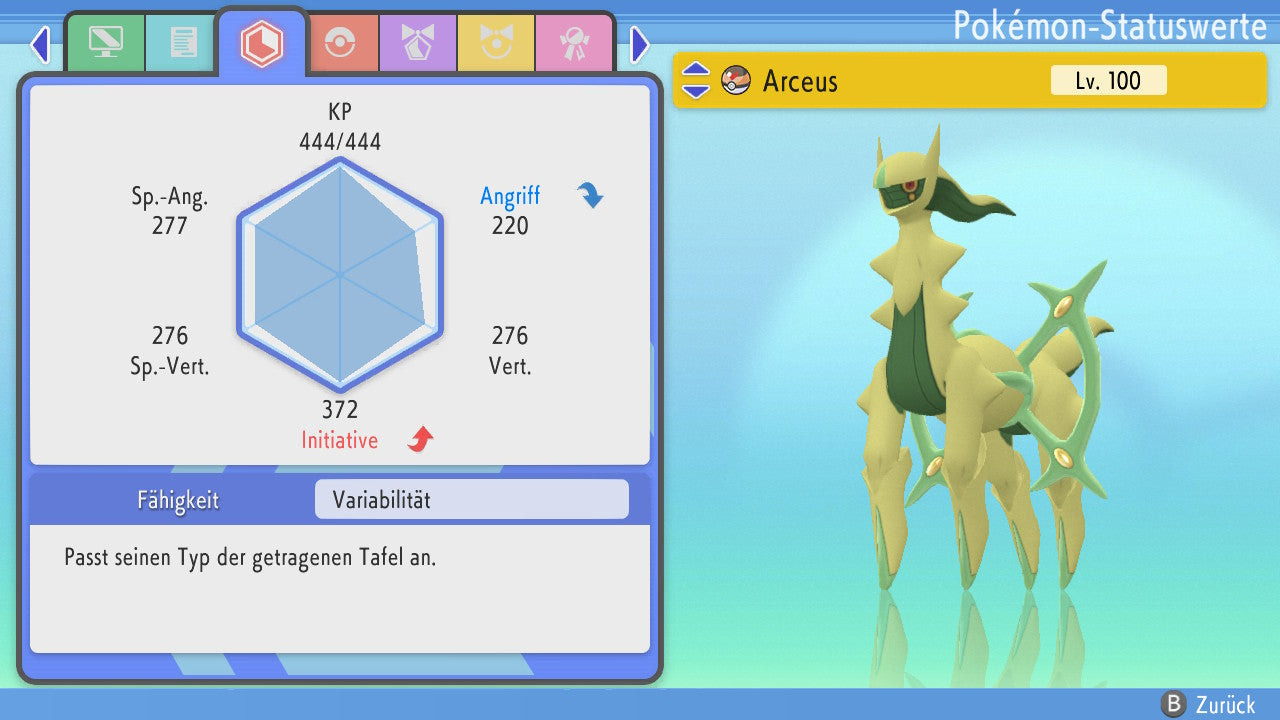#493 Arceus Pflanze PVP BDSP