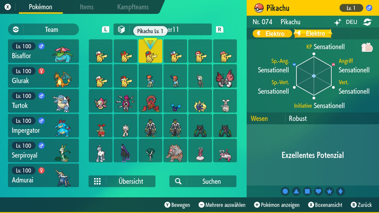 #25 Shiny Pikachu Sinnoh-Kappe