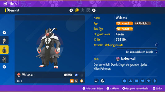 #892 Shiny Wulaosu Fokussierter Stil