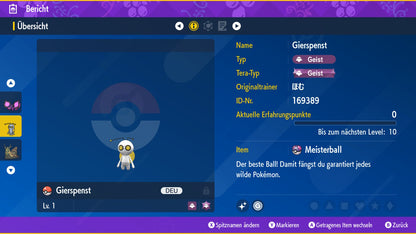 #999 Shiny Gierspenst Wanderform