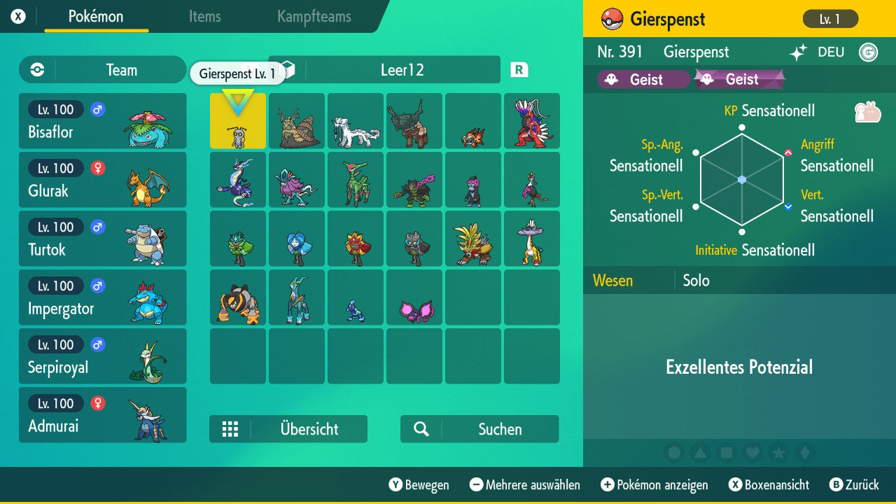 #999 Shiny Gierspenst Wanderform